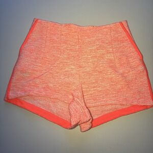 H‎ & M Shorts Womens Size 8 NEON ORANGE High Waist Tweed NWOT